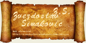 Zvezdoslav Simaković vizit kartica